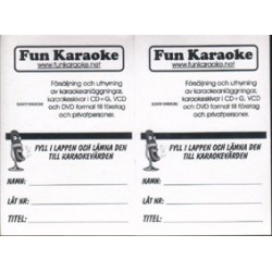 (G) Song request block till karaokevärdar och KJ's
